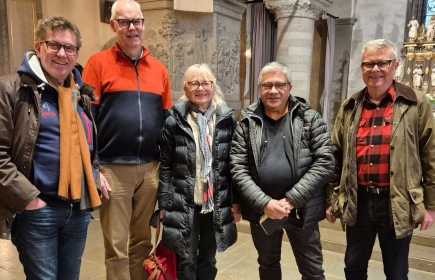 Från vänster Fred Sjöberg, Karl-Magnus Jansson, Gunnel Sjöberg, Hernan Martinez-Castillo och Göran Eriksson.